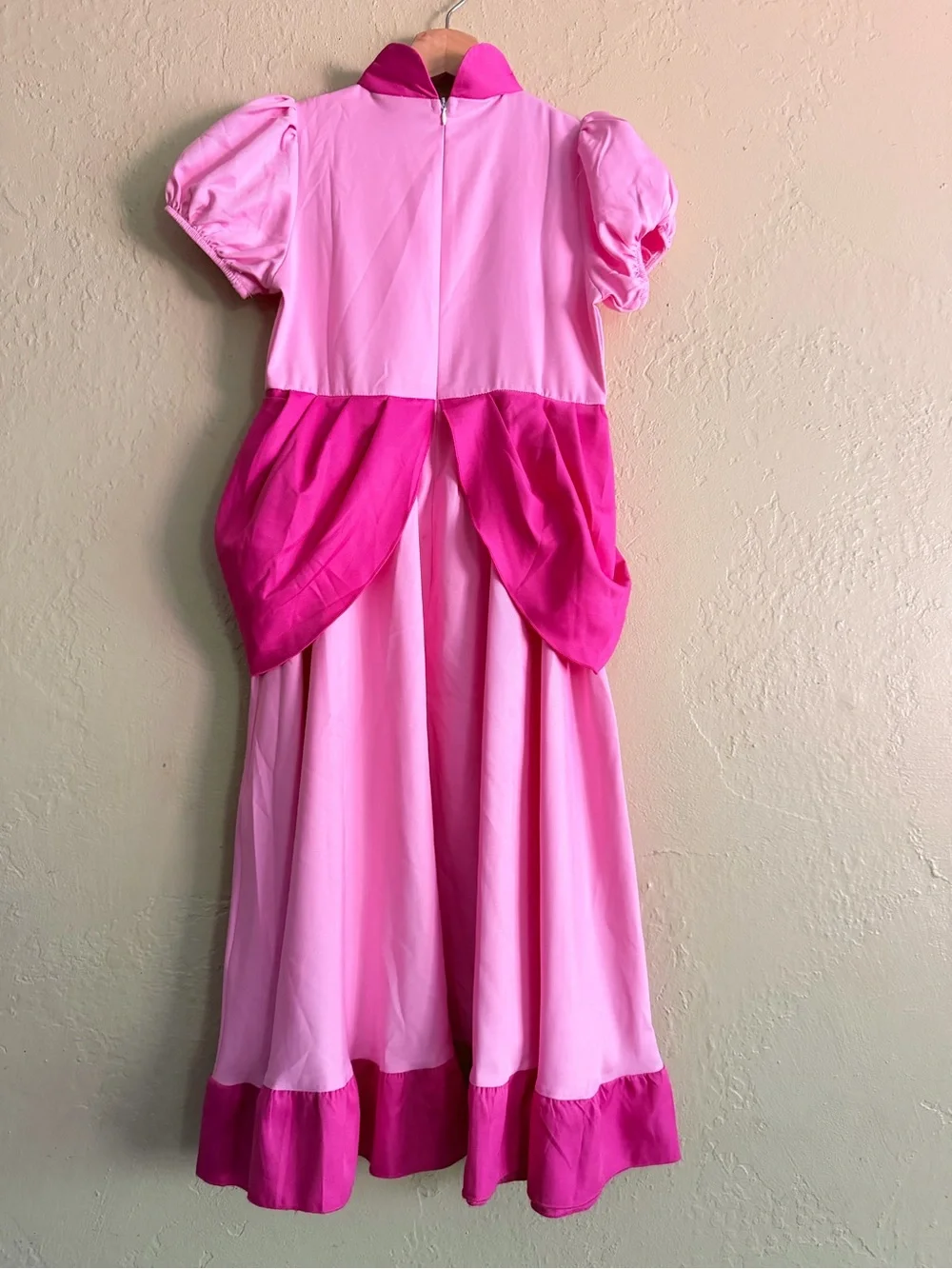 Girls Pink Princess Costume Dress with Jewel Accent